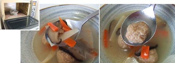 温めたスープ